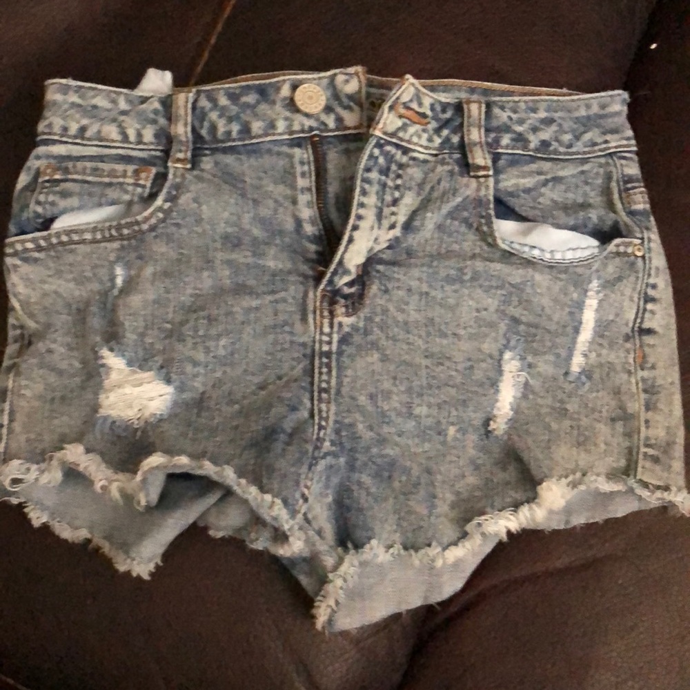 Size four distressed shorts